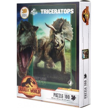 Puzle Triceratops Jurassic World Efecto 3D + Lámina Lenticular