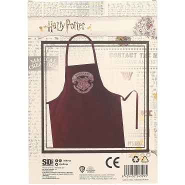 Delantal Rojo Logo Hogarts Harry Potter 