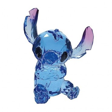Figura Stitch Acrílica Lilo & Stitch Disney Efecto Diamante 15 cms