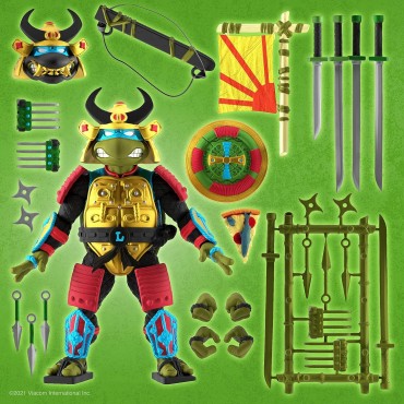 Figura Leonardo Sewer Samurai TMNT Las Tortugas Ninja Articulada 18 cms