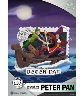 Diorama Peter Pan Vs Garfio Disney 100 Aniversario 12 cms