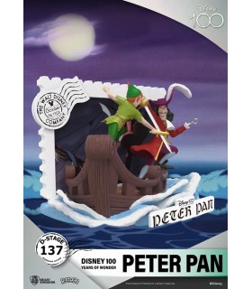 Diorama Peter Pan Vs Garfio Disney 100 Aniversario 12 cms