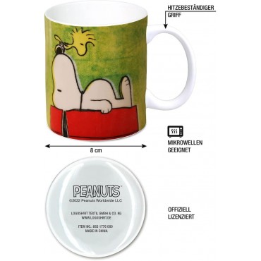 Taza Peanuts Snoopy Authentic Cerámica 320 mls