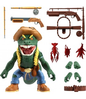Figura Ultimate Leatherhead TMNT Las Tortugas Ninja Articulada 18 cms