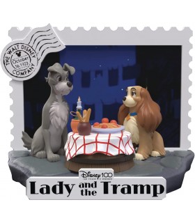 Diorama La Dama Y El Vagabundo Cena Disney 100 Aniversario 12 cms