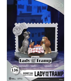 Diorama La Dama Y El Vagabundo Cena Disney 100 Aniversario 12 cms