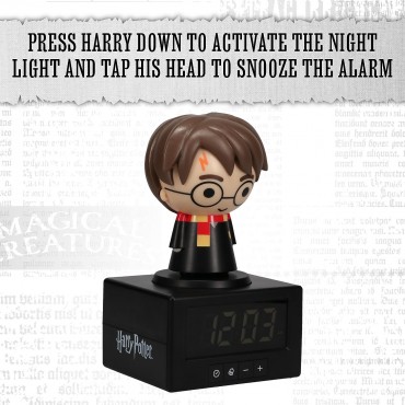 Reloj Despertador Harry Potter Con Luz De Noche 16 cms