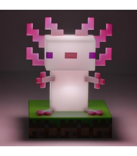 Lámpara Ajolote Axolotl Minecraft Icons 10,7 cms