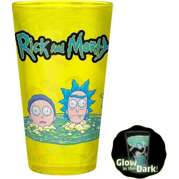 Set Regalo Rick & Morty Taza 285 mls + Vaso Cristal 500 mls + 2 Posavasos 