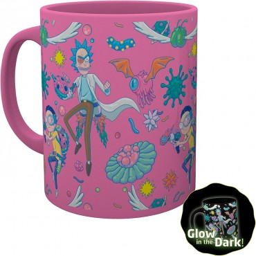 Set Regalo Rick & Morty Taza 285 mls + Vaso Cristal 500 mls + 2 Posavasos 