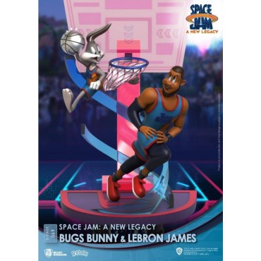 Figura Bugs Bunny Y LeBron James Space Jam A New Legacy Diorama 15 cms