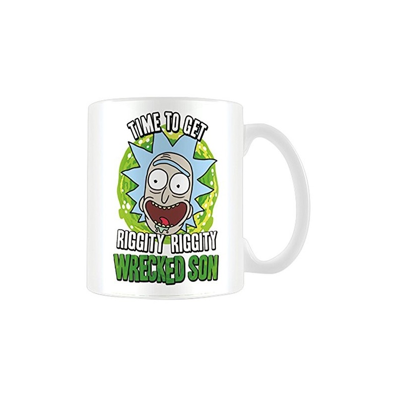 Taza Wrecked Son Rick Y Morty Cerámica 320 mls