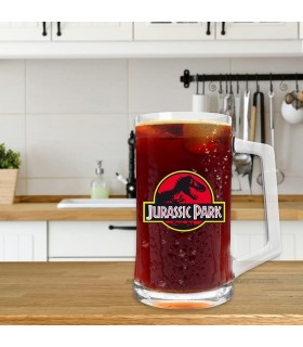 Jarra De Cristal Jurassic Park Logo 
