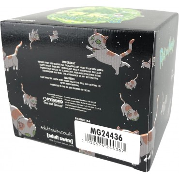 Taza Dimensión Gatos Voladores Rick Y Morty Cerámica 320 mls