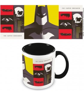 Taza Batman El Cruzado De La Capa Colores DC Cerámica 320 mls