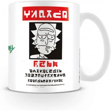 Taza Cartel Se Busca Rick Y Morty Cerámica 320 mls