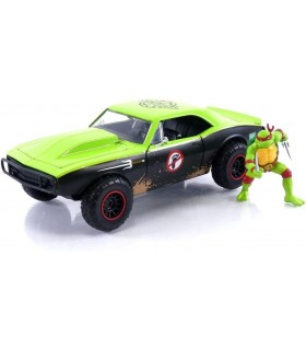 Réplica Chevrolet Camaro Hollywood Rides 1967 Y Figura Raphael Las Tortugas Ninja Teenage Mutant Ninja Turtles 20 cms