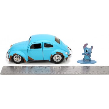 Réplica Volkswagen Escarabajo Y Figura Stitch Lilo & Stitch Disney 14 cms