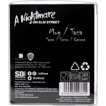 Taza Colores Freddy Krueger Pesadilla En Elm Street Cerámica 320 mls 