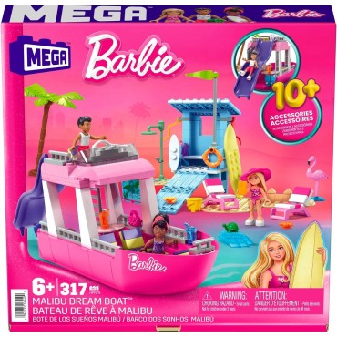 Kit De Construcción Barbie Malibú Dream Boat Barco De Ensueño 317 Piezas