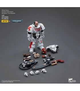 Figura White Scars Assault Intercessor Sergeant Tsendbaatar Warhammer 40000 Articulada 12 cms