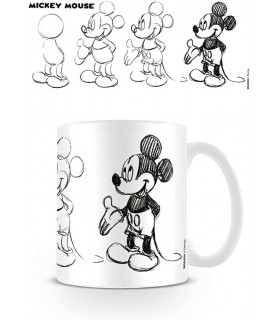 Taza Boceto Mickey Mouse Disney Cerámica 320 mls