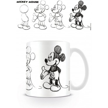 Taza Boceto Mickey Mouse Disney Cerámica 320 mls