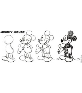 Taza Boceto Mickey Mouse Disney Cerámica 320 mls