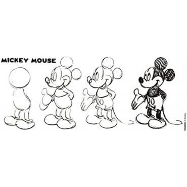 Taza Boceto Mickey Mouse Disney Cerámica 320 mls