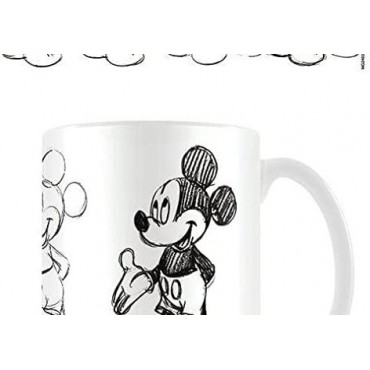 Taza Boceto Mickey Mouse Disney Cerámica 320 mls