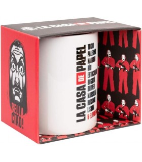 Taza Nombres Personajes La Casa De Papel Cerámica 350 mls