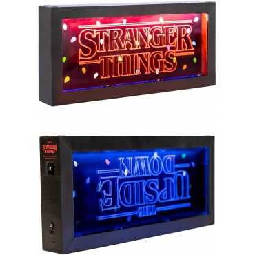 Lámpara Letrero Stranger Things Logo Upside Down 32 cms