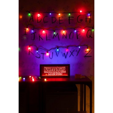 Lámpara Letrero Stranger Things Logo Upside Down 32 cms