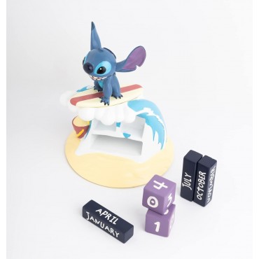 Calendario Perpetuo 3D Stitch Surfero Lilo & Stitch Disney 15 cms