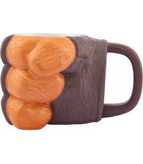 Taza 3D Puño Crash Bandicoot Relieve Cerámica 350 mls