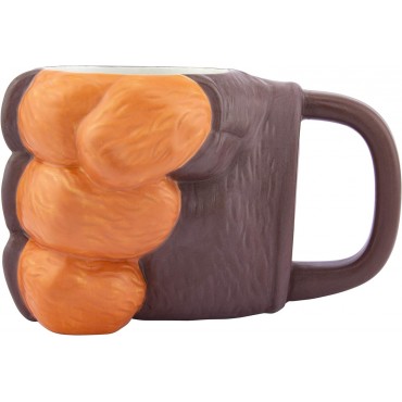 Taza 3D Puño Crash Bandicoot Relieve Cerámica 350 mls