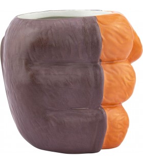 Taza 3D Puño Crash Bandicoot Relieve Cerámica 350 mls