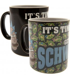 Taza Térmica Cambia Con El Calor It's Time To Get Schwifty Rick & Morty Cerámica 320 mls