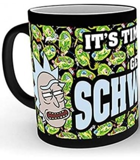 Taza Térmica Cambia Con El Calor It's Time To Get Schwifty Rick & Morty Cerámica 320 mls