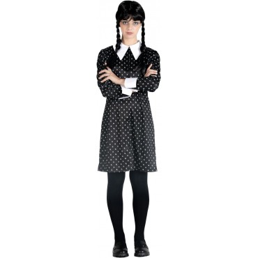 Disfraz Vestido Y Peluca Wednesday Addams Miércoles Addams Talla M 
