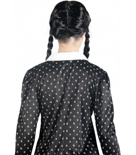 Disfraz Vestido Y Peluca Wednesday Addams Miércoles Addams Talla M 