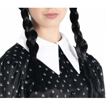 Disfraz Vestido Y Peluca Wednesday Addams Miércoles Addams Talla M 