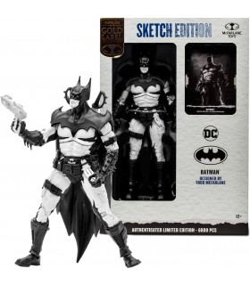Figura Batman Sketch Edition DC Gold Label Edición Limitada Articulada 18 cms
