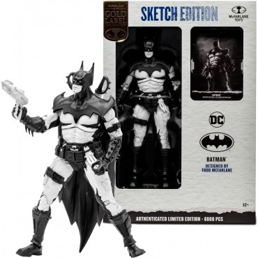 Figura Batman Sketch Edition DC Gold Label Edición Limitada Articulada 18 cms