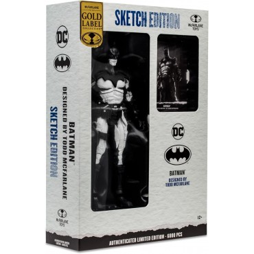 Figura Batman Sketch Edition DC Gold Label Edición Limitada Articulada 18 cms