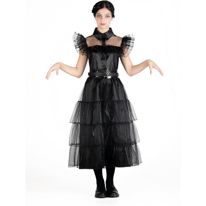 Disfraz Vestido De Baile Wednesday Addams Miércoles Addams Talla M