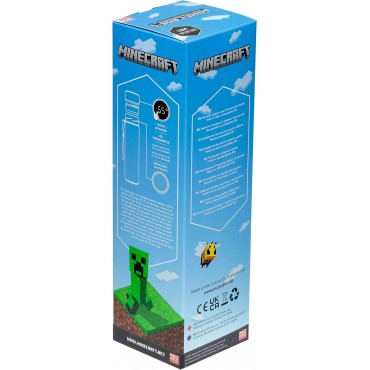 Botella Térmica Caras Personajes Minecraft Con Termómetro Digital 450 mls