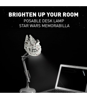 Lámpara De Mesa Halcón Milenario Y Brazo Flexible Star Wars 60 cms
