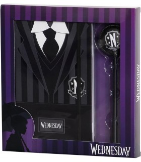 Pack Cuaderno Y Bolígrafo Uniforme Wednesday Addams 