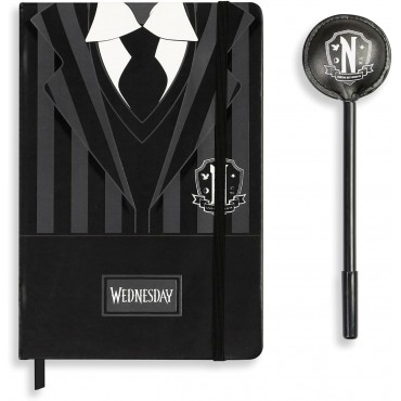 Pack Cuaderno Y Bolígrafo Uniforme Wednesday Addams 